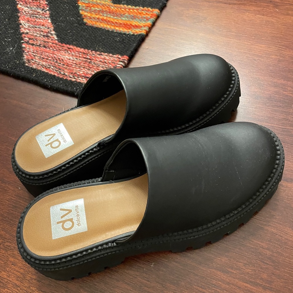 Dolce Vita Black Slip-On Clogs
